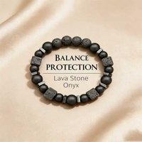 Natural Matte Black Onyx Cube Lava Bracelet for Men Balance Stone Gift 1pc couple bracelet gift