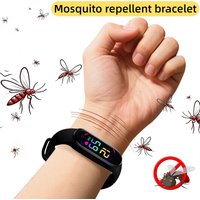 LED Time Display Watch Mosquito Repellent Wristband Wearable Physical Ultrasonic Non-chemical For Home Outdoor Sport Unisex New