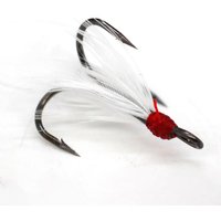 10Pcs Dressed Feathered Treble Fishing Hooks Carbon Steel Barbed Sharp Triple Fishhook Sea Accessories With Feather