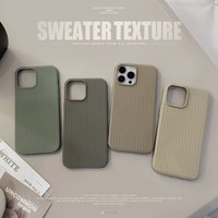 Fashion Woven Pattern Phone Case For iPhone 16 15 14 13 12 11 Pro Max Plus Vintage Soft Solid Color Shockproof Bumper Cover
