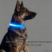 Rechargeable LED Glowing Dog Collar Luminous Night Light Adjustable Pet Safety Harness for Large Small Dogs And Cats