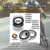 AliExpress NONE 2PCS 18307RS Hybrid Ceramic Bearing 18x30x7 mm Bicycle Bottom Brackets Spares Si3N4 Ball Bearings 15267 17287 18307 24377 2RS