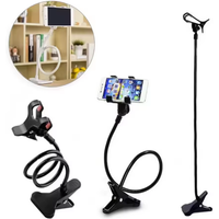 Universal Lazy Holder Arm Flexible Mobile Phone Stand Stents Holder Bed Desk Table Clip Gooseneck Bracket For Phone Muti Colors