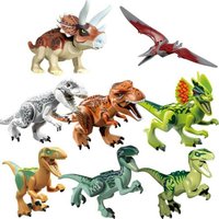 New Plastic Dinosaur Building Blocks Multicolor Assemble Prehistoric Scene Full Size Dino World Early Learning