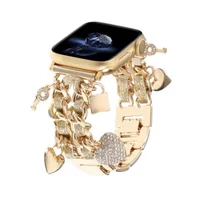 New Bilng metal leather bracelet link For Apple Watch band Series S11/10/8/7/6/3/4/5/9 40mm 41mm 38mm 42mm 44mm 45mm 46mm Strap