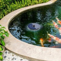 Solar Pond Aerator With 1.5M Air Hose Floating Pond Aerator Kit Portable Air Pump For Outdoor Aquariums Fish Tank Backyard