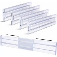 1/2/4/6/8PCS Drawer Wardrobe Dividers Organizers Expandable From Kitchen Drawer Organizer, Clear Plastic Partition Plate Tools