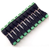 10Pcs 5.5x2.1mm Male + Female DC Power Socket Jack Plug Connector Cable Wire 12V