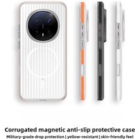 Case For Honor Magic 8 7 Pro Luxury Grating Magsafe PC Back Cover Skin-friendly feel Honor Magic 8 Pro Wireless Charging Funda