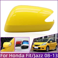 Car Rearview Mirror Cover For Honda Fit Jazz 2008 2009 2010 2011 2012 2013 GE6 GE8 GP1 Wing Mirror Cap Housing Shell With Color