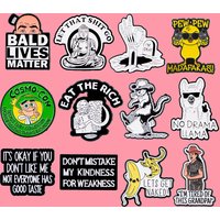 Funny Animals Quotes Enamel Pins Cartoon Phrase Brooch Lapel Pin Badge on Backpack Clothing Accessories Fashion Jewelry Kid Gift