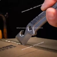 1PCSIron Ridge Crowbar Titanium Alloy Bottle Opener Multi-function Portable Play Emergency Decompression Equipment