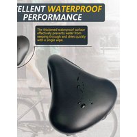 Stretch Bike Seat Cover Waterproof, PU Leather Bicycle Saddle Cover, Flexible Fit for Wide & Standard Bike Seats, All-Weather Pr