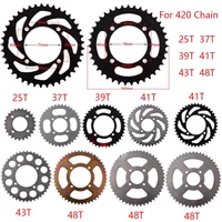 420 Chains 25T/37T/39T/41T/43T/48T Rear Sprocket Cog for Dirt Pit Bike 125/140/150/160cc CRF70 90 110 TTR100 KLX65