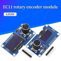 0.96/1.3 Inch White OLED Display Screen + EC11 Rotary Encoder Module IIC I2C Interface for Arduino Raspberry Pi DIY Project