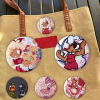 Ginger Blot Goob D-Dandys World Badges,Cartoon,Art, Brooches, Pins, Tin Props, Christmas Gifts, Birthday Gifts