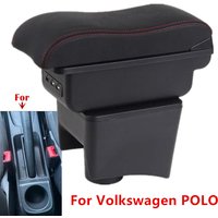 For Volkswagen POLO Armrest box For VW POLO Mk5 6R Vento Car Armrest box 2010-2018 Interior Parts Storage Box Car Accessories
