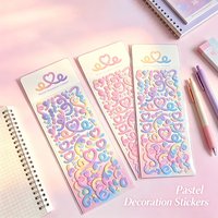 1PCS New Cute Kawaii Deco Stickers Korean Stickers Photocard Decor Kpop Decorative Toploader Scrapbooking Stickers Y 2k Samll