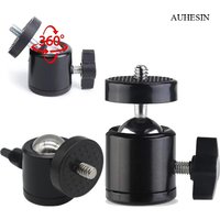 Universal 1/4 Metal Mini Ball Head Screw Tripod Mount Adapter For Go Pro DSLR Camera Camcorder Light Bracket Camera Accessories