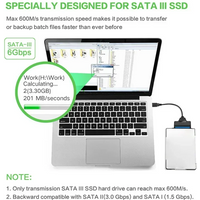 SATA To USB3.0 / TypeC Cable For 2.5 Inch External HDD SSD Hard Drive SATA 3 22 Pin Adapter USB 3.0 To Sata III Cord Up to 6 Gbp