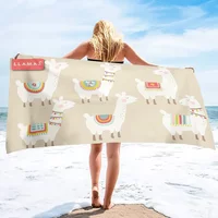 Alpaca Oversized Microfiber Pool Sandproof Beach Towel Quick Fast Dry Sand Free Proof Towel Extra Large Travel Blanket For Kids