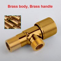 G1/2 Brass Hot & Cold Inlet Valve Bathroom Faucet Stop Valve Kitchen Sink Basin Triangle Valve Water Pressure Regulator