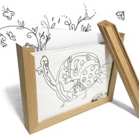 Creative Wooden Kids Art Frame Rotatable Changeable Photo Frame Memorial Family Portraits Picture Frame Wall Decoration for Kids