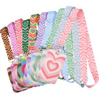 Love Heart Series Colorful Lanyards ID Card Badge Holder Keychain Neck Straps Key Hang Rope Keyrings Jewelry Accessories Gifts