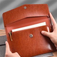 Classeur en cuir A4 Horizon, sac organisateur de documents d'affaires, étui à bombes à la mode, sac de données, contrat, facture, école, bureau, Sup