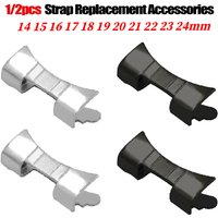 Curved end adaptor Metal Watch accessories 14mm 15 16 17 18 19mm 20 21 22 23mm 24mm Stainless Steel Strap Replacement connector