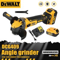 Szlifierka kątowa DEWALT DCG409, 20V bezszczotkowa, akumulatorowa, narzędzie elektryczne, przecinarka, 125mm, przenośna polerka akumulatorowa