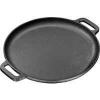 30cm Pre-Seasoned Cast Iron Skillet Pan 12 " Pizza Pan with Dual Handles Round Griddle for Crepes and Pizza BBQ Camping Fry Pan
