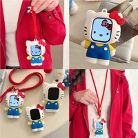 3D Hello Kitty Anti-Loss Lanyard Case Case For Apple Watch Sport 1/2/3/4/5/6/7/8/9st Gen S10 S11 Ultra SE 38/45/41/44/42/46/49mm