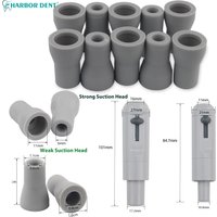 Dental Saliva Ejector Suction Tips Adaptor Handle Strong/Weak Rubber Snap Tip Adapter Dentistry Accessories