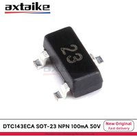 100PCS DTC143ECA SOT-23 MARKING:23 SMD DTC143 NPN 50V 100mA 200mW Digital Transistors Built-in Resistors