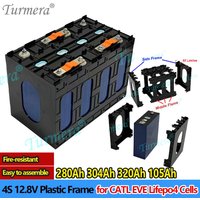 12/24V Battery Frame for CATL EVE 280Ah 304Ah 320Ah 105Ah 100Ah Lifepo4 Cells Flame-Retardant ABS PC Plastic Holder with Latches