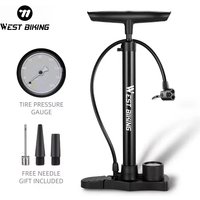 WEST BIKING Bicycle Pump 160PSI Portable Stainless Steel Bike Pump Schrader Presta Valve Inflator Mountain Road Bike Accessories image 4