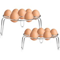 LMETJMA Egg Steamer Rack Trivet for Instant Pot Accessories Food Stainless Steamer Rack Steaming Holders for Eggs JT192