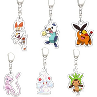 oshawott Pignite Chespin Snivy Alcremie Growlithe Jirachi Original Acrylic Handmade Cute Cartoon Anime Keychain Pendant Toy Gift
