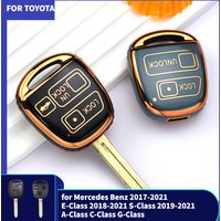2 3 Buttons TPU Car Key Fob Case Cover Skin for TOYOTA CAMRY RAV4 Corolla PRADO YARIS Tarago for LEXUS Protector Keychain