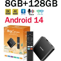 TV98 ATV Plus TV, pudełko 8GB 128GB Android14 Allwinner H313 czterordzeniowy 4G 5G podwójne Wifi BT5.0 inteligentne sterowanie głosem HD 4K 8K TV, pudełko iptv