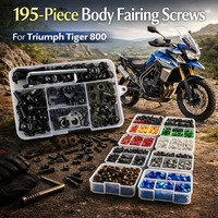195pcs Motorcycle Fairing Bolts Body Screws Nuts For Triumph Tiger 660 800 900 GT PRO Rally Explorer 1200 XCA XC Kit Aluminum