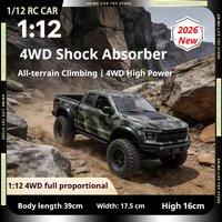 New Hongxing F150 Camouflage Green 1/12 RC Cars Brushed 4WD Off Road Truck Full Scale With All Metal Gears Remote Control Model