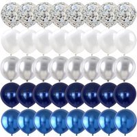 40PCS Silver white metallic blue Balloons Gender Reveal Wedding Valentine's Day Baby Shower Birthday Globos Party Decorations