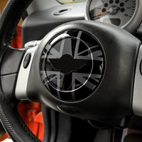 Car Steering Wheel Sticker Interior Styling Accessories Union Jack Style For Mini Cooper R50 R52 R53 2001 2002 2003 2004 2005