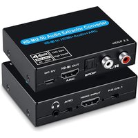 4K 60Hz HDMI 2.0 Audio Extractor Support 5.1Ch HDMI2.0b HDMI to HDMI Audio ARC Switch With Audio Link Stereo For Apple TV PS4
