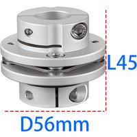 D56 L45mm Aluminum alloy single and double flange diaphragm coupling step type high-precision servo motor elastic coupling