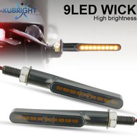 8mm Mini led moto clignotant lampe indicateurs clignotant moto led pour honda yamaha kawasaki café racer 9leds