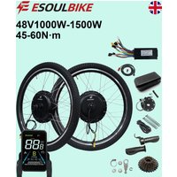 AliExpress ESOULBIKE 48V 1500W 1000W Ebike conversion kit Electric Bicycle Conversion Kit Rear Engine 26 27.5 28 29 700C with Tire