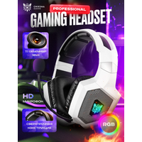 Onikuma Gaming Headset w/Mic - Noise-Cancelling Mic, 7.1 Surround Sound, RGB Lights - PS5/PS4/Xbox/PC - Over-Ear Wired (3.5mm)